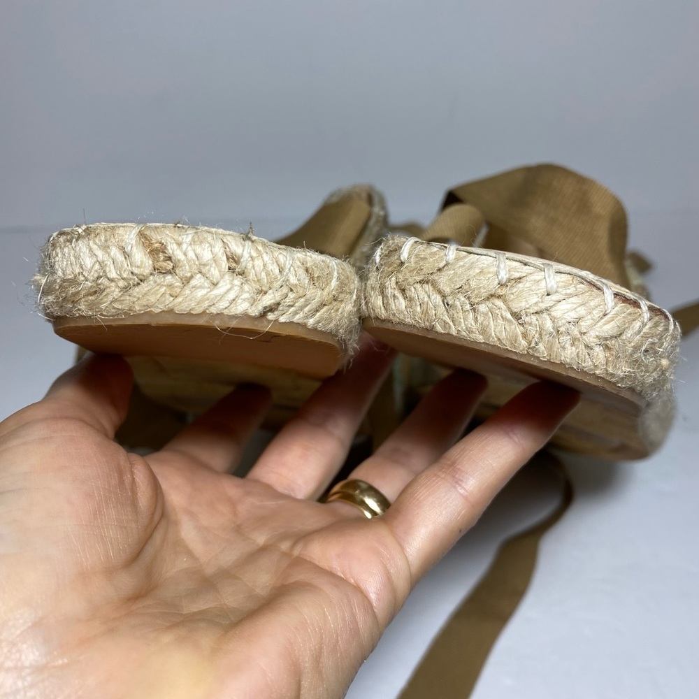 Sam Edelman Karolyn Multicolor Beaded Ankle Ribbon Tie Espadrille Sandals Size 9 - Picture 13 of 16